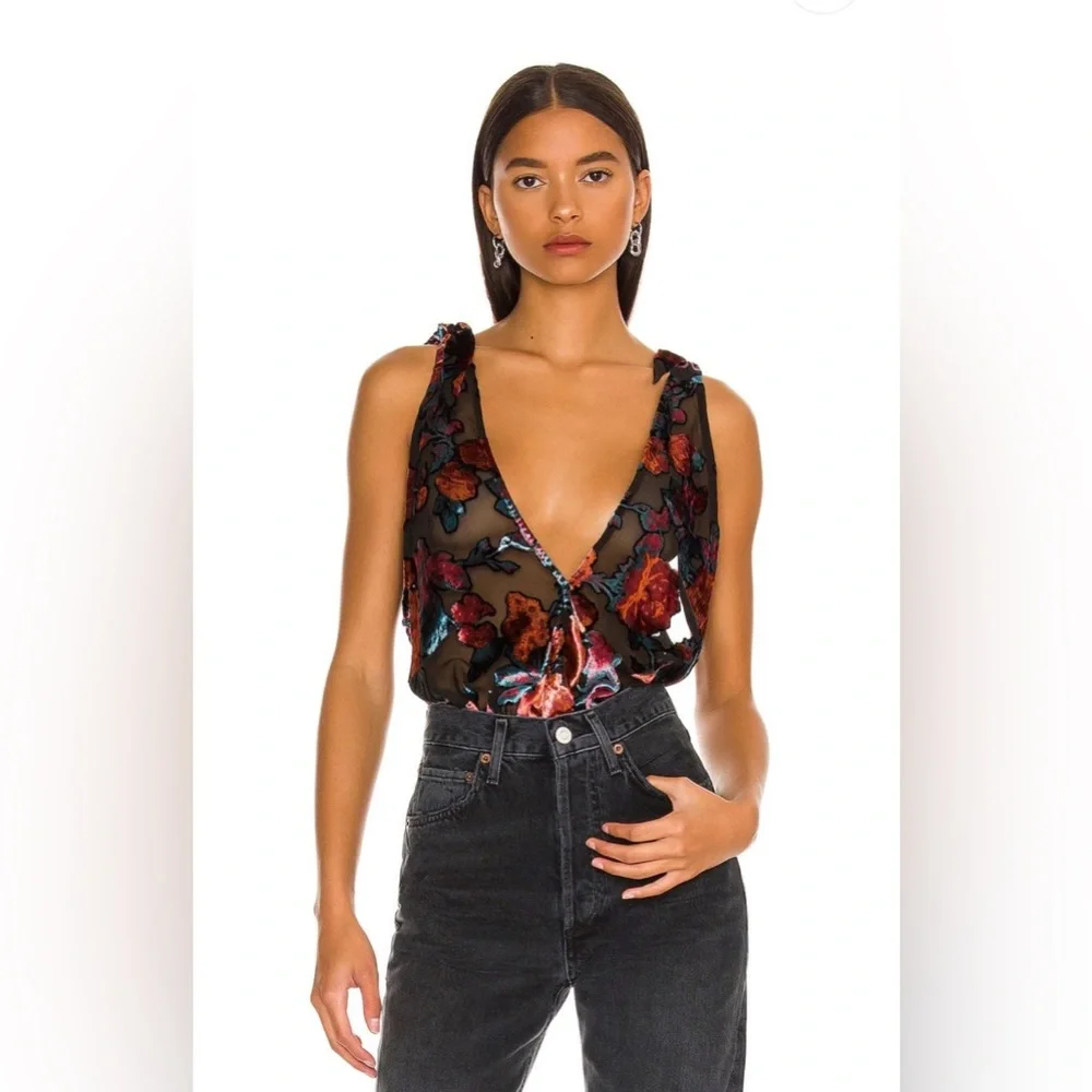 Free People Tied To You Tank-Dark Combo